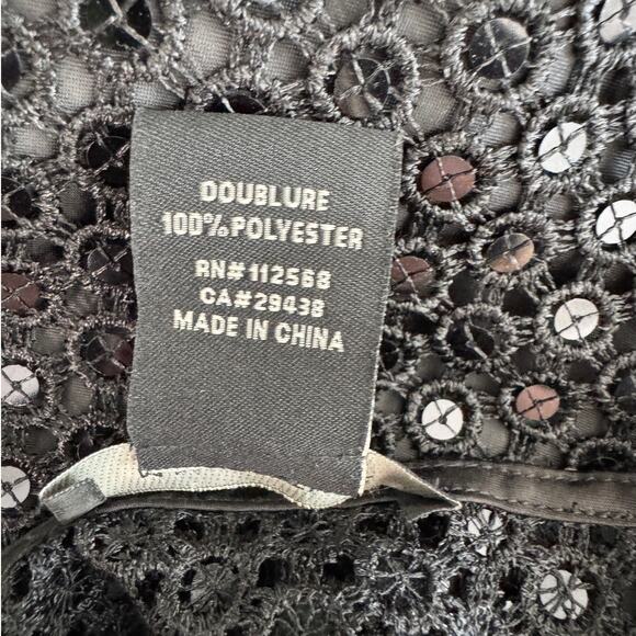 MM COUTURE by Miss Me Crochet Sequin Dress Size M Crochet Lace Maximalism - Picture 9 of 10